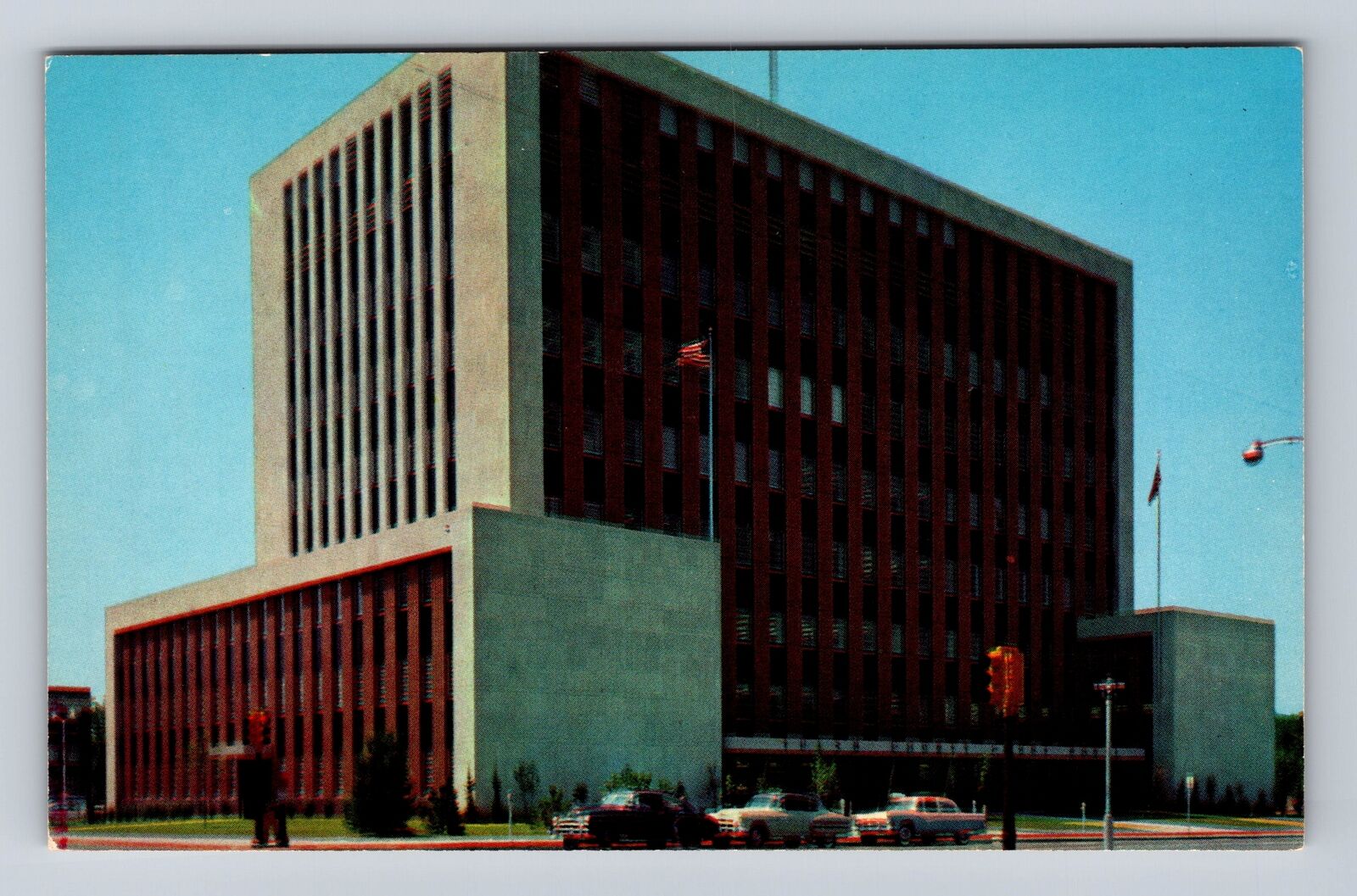 Tulsa OK-Oklahoma, Tulsa County Courthouse, Antique Vintage Souvenir Postcard