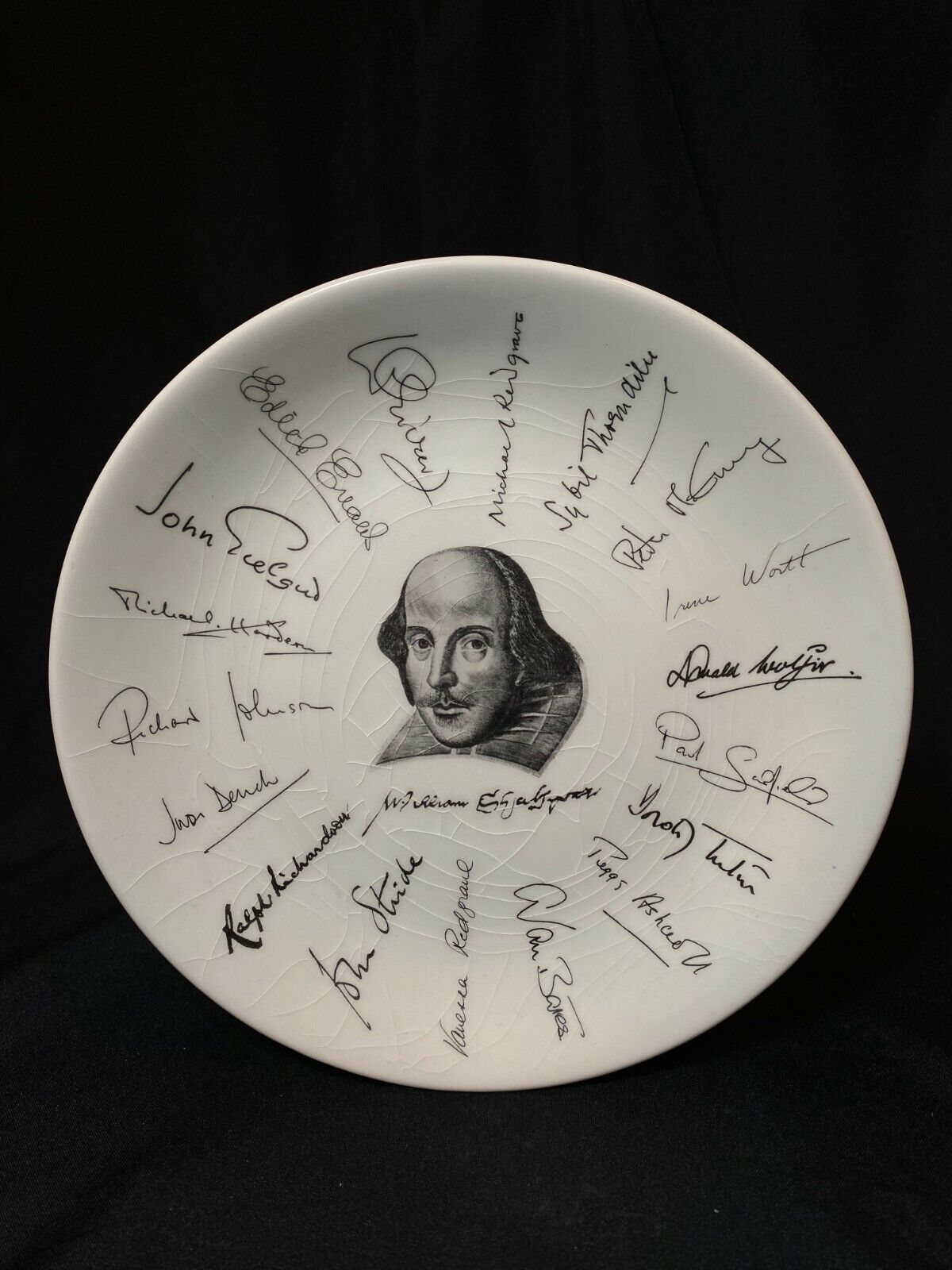 Vintage 1564-1964 Shakespeare Plate wSignatures Holkham Pottery