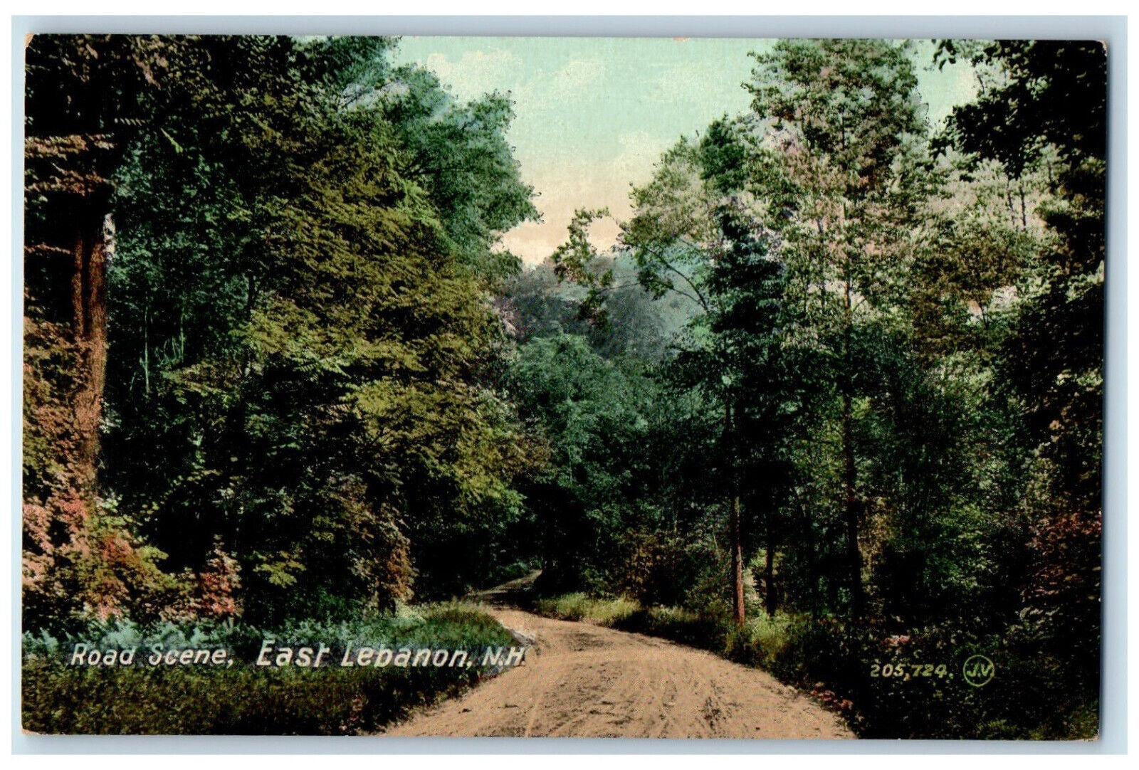 c1910 Road Scene East Lebanon New Hampshire NH Antique Unposted Postcard