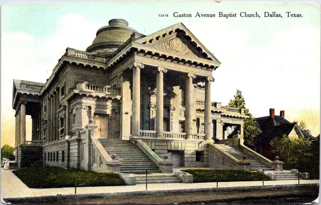 Gaston Avenue Baptist Church, DALLAS, Texas Postcard