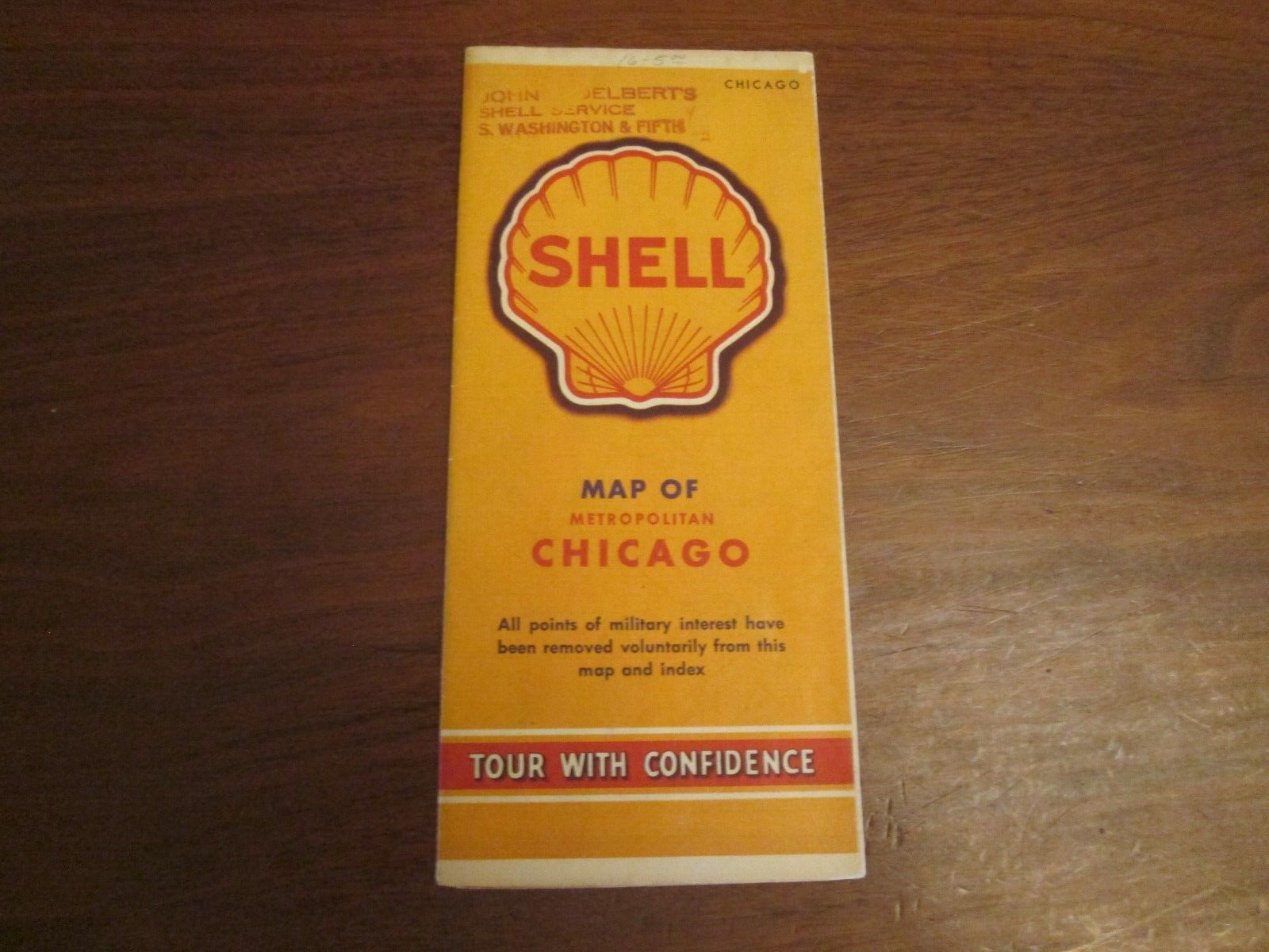 Vintage 1942 Shell Oil Co. Road Map: Metropolitan Chicago