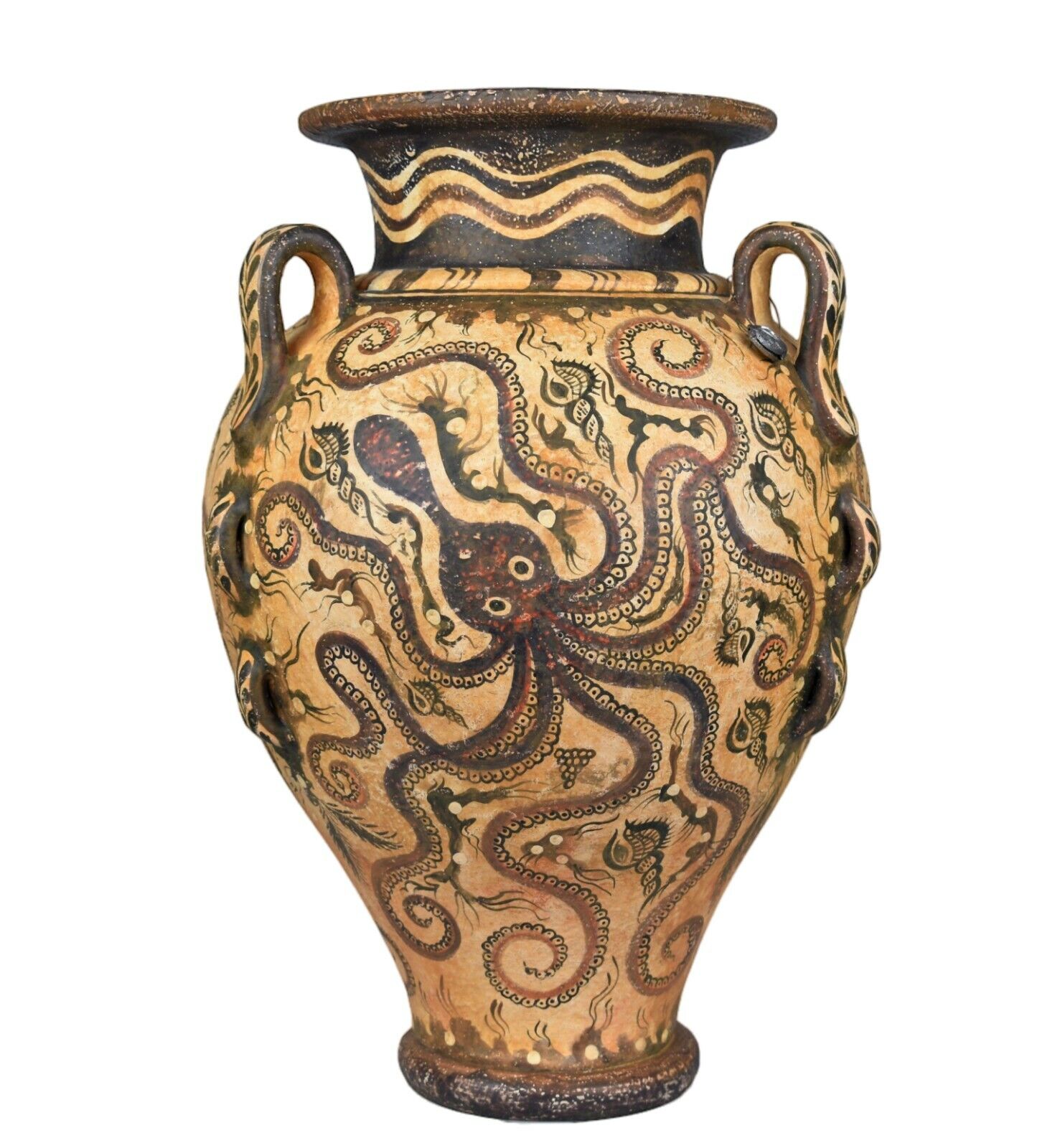 Minoan Vase Ceramic Pottery Painting Octopus Ancient Greek Crete Knossos