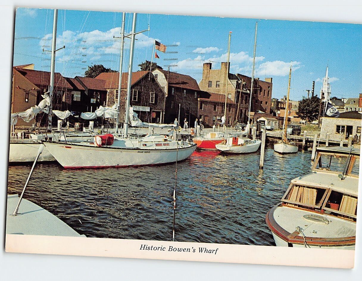 Postcard Historic Bowen\'s Wharf Newport Rhode Island USA
