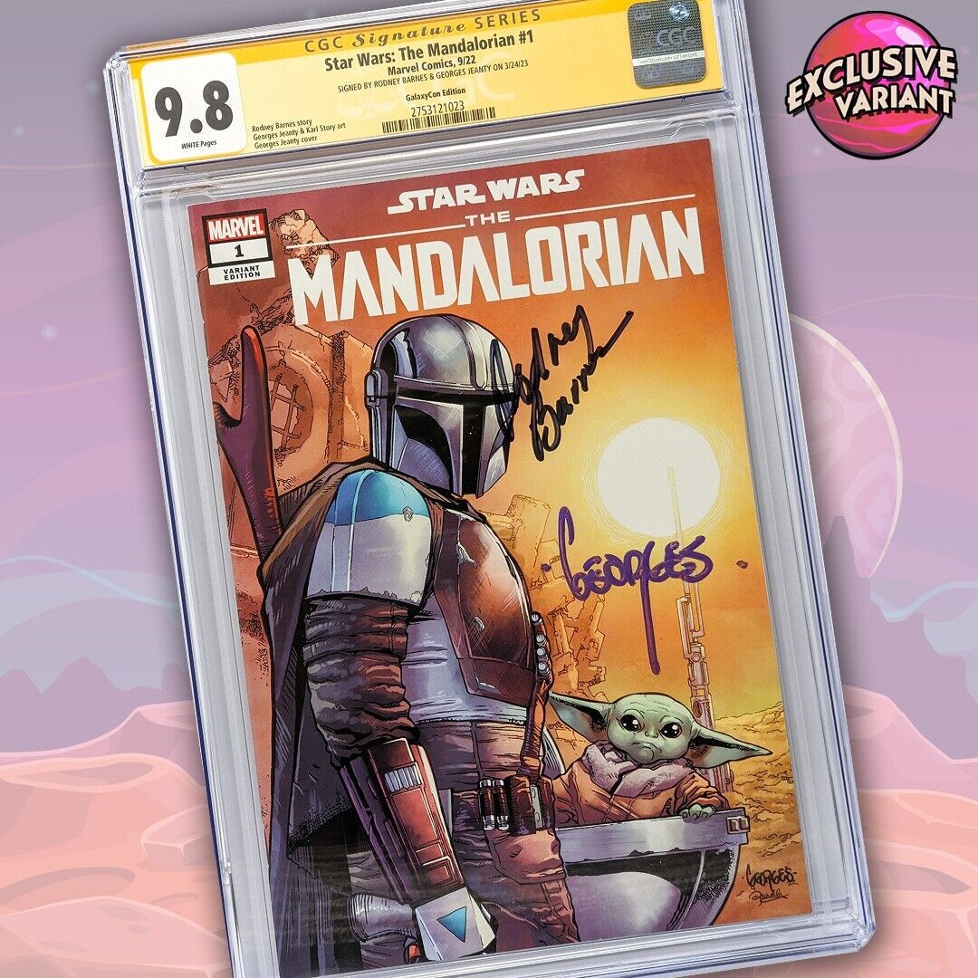 Star Wars: The Mandalorian #1 Marvel Comics CGC SS 9.8 NM/Mint Signed Barnes +1