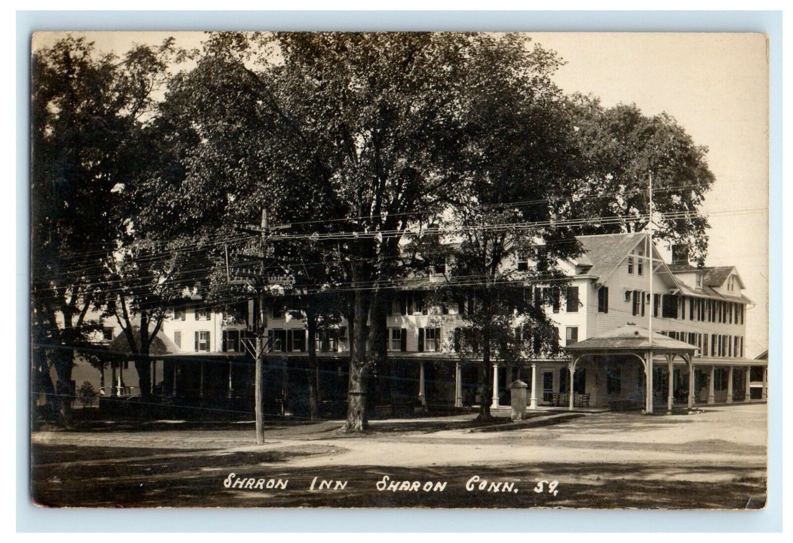 c1910's Sharon Inn Street View Sharon Connecticut CT RPPC Photo Antique Postcard