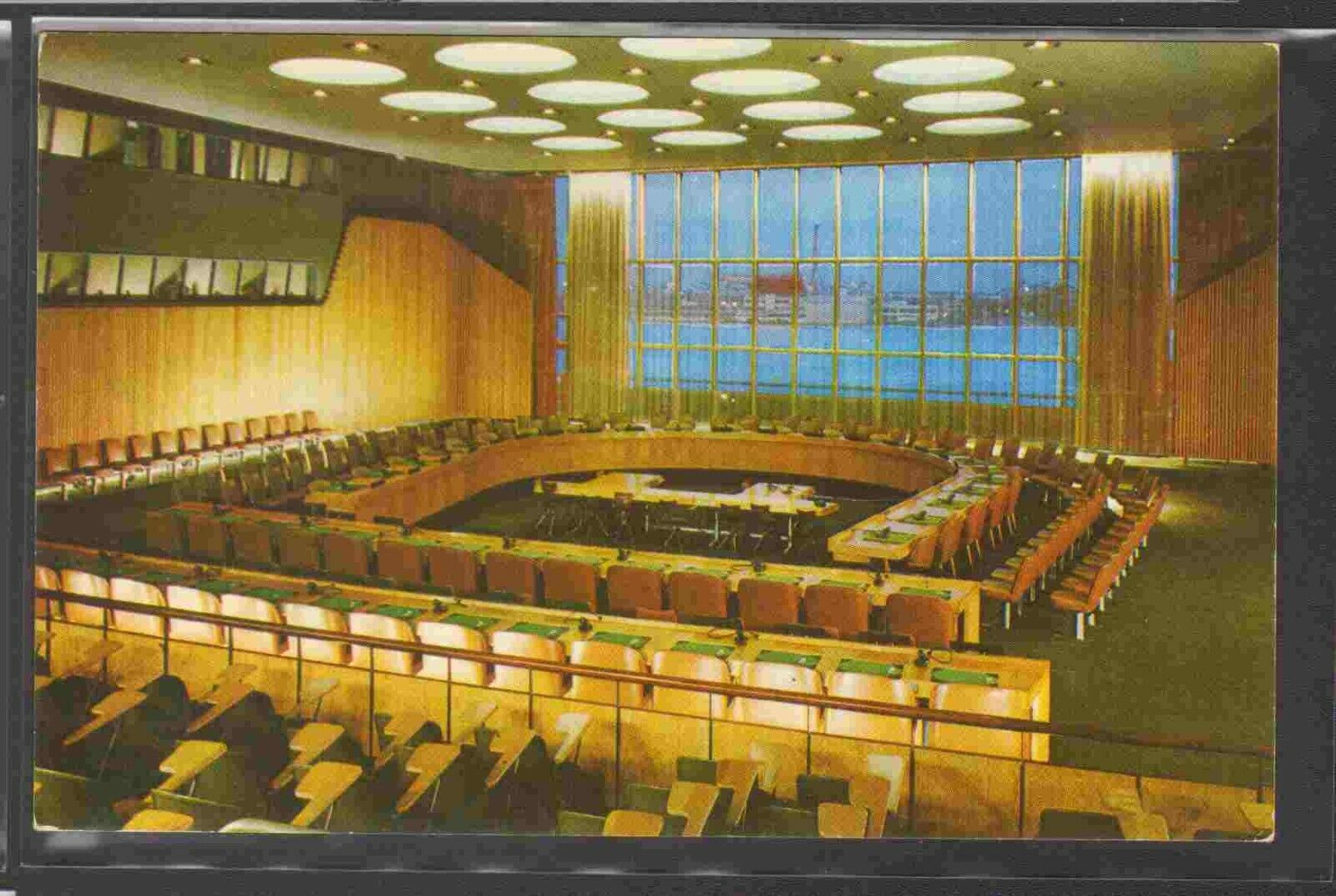 Unused Postcard Economic and Social Council Chamber United Nations Headquarters 