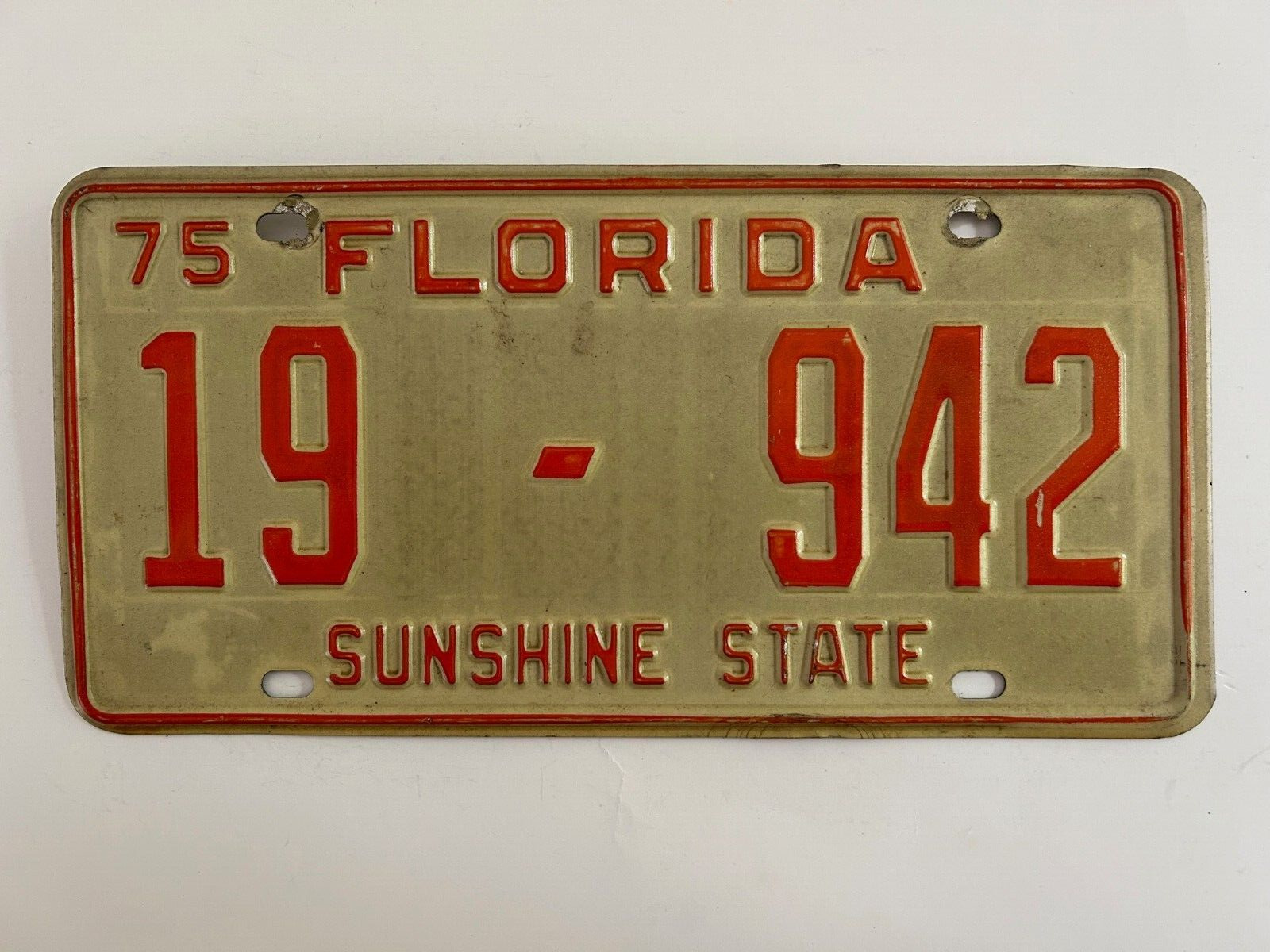 1975 Florida License Plate Brevard County