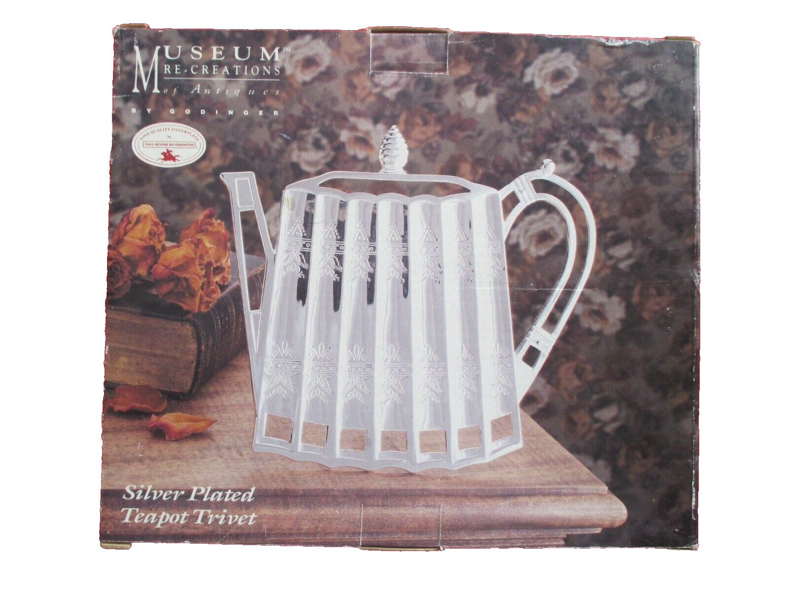 Vintage | Godinger | Silver Plated | Teapot Trivet | Museum ReCreations | Revere