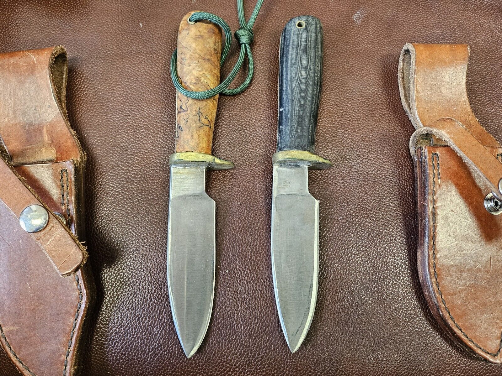 Pair Of Custom Made Knives With Sheaths