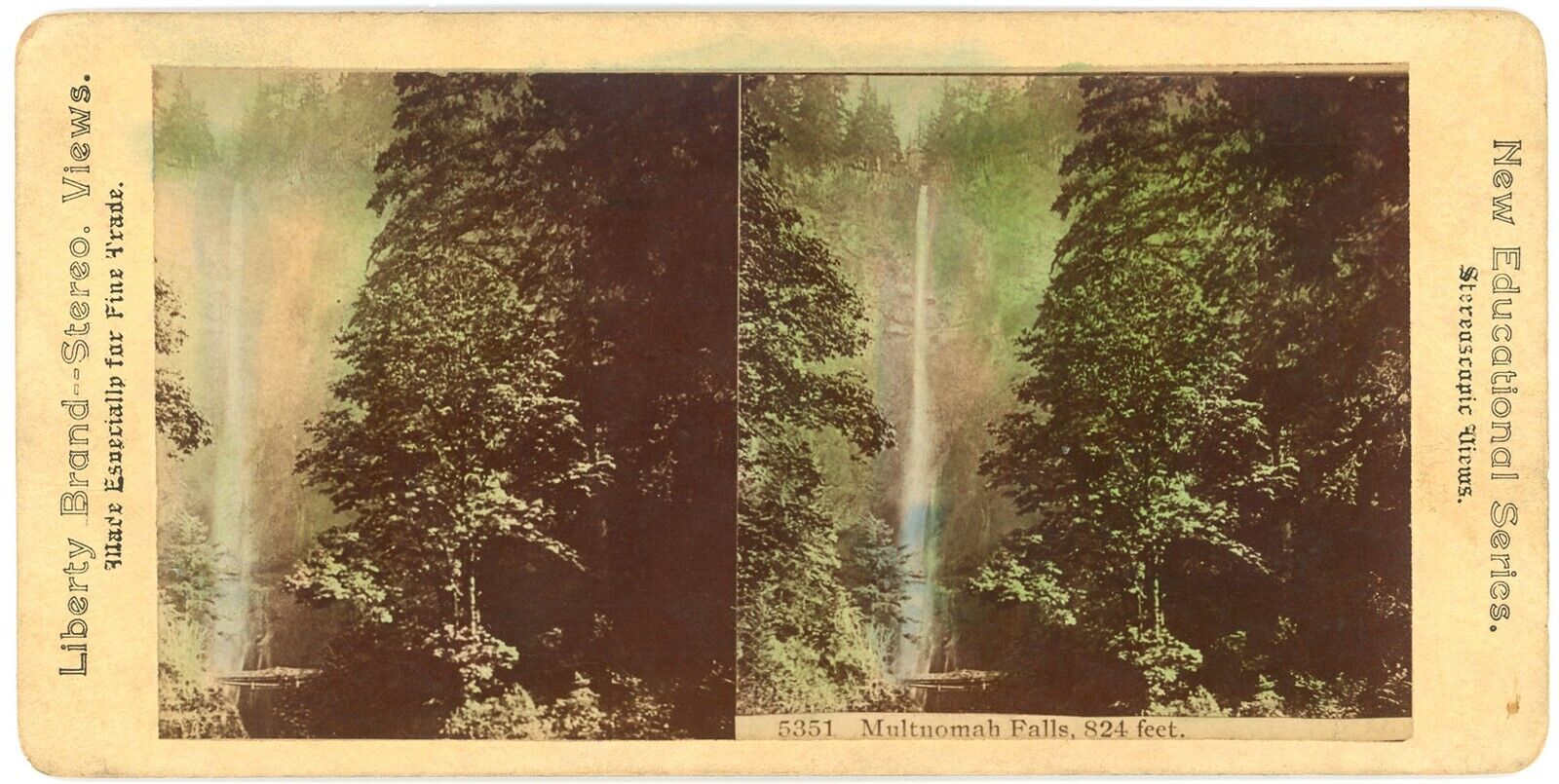 OREGON SV - Multnomah Falls - New Educational Series 1890s