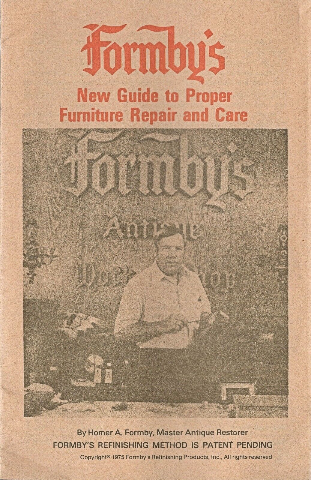 1975 Formby\'s Guide to Proper Furniture Repair and Cure Refinishing Booklet