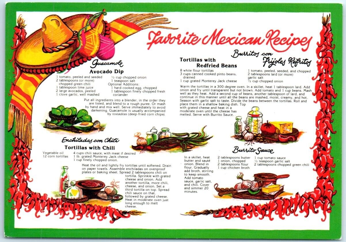 Postcard - Favorite Mexican Recipes