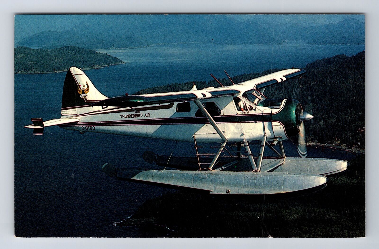 Thunderbird Air, DeHavilland DHC-2 Beaver, C-GTBQ, Airplane Vintage Postcard