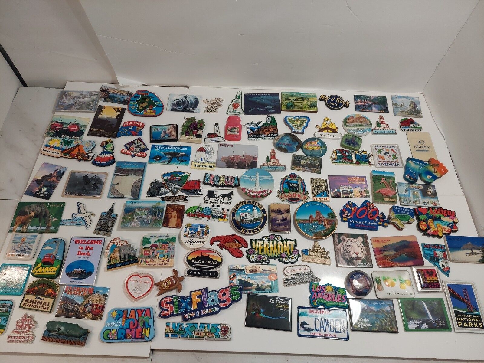 Lot Of 100 Refrigerator Fridge Souvenir Magnets USA International Unique Vintage