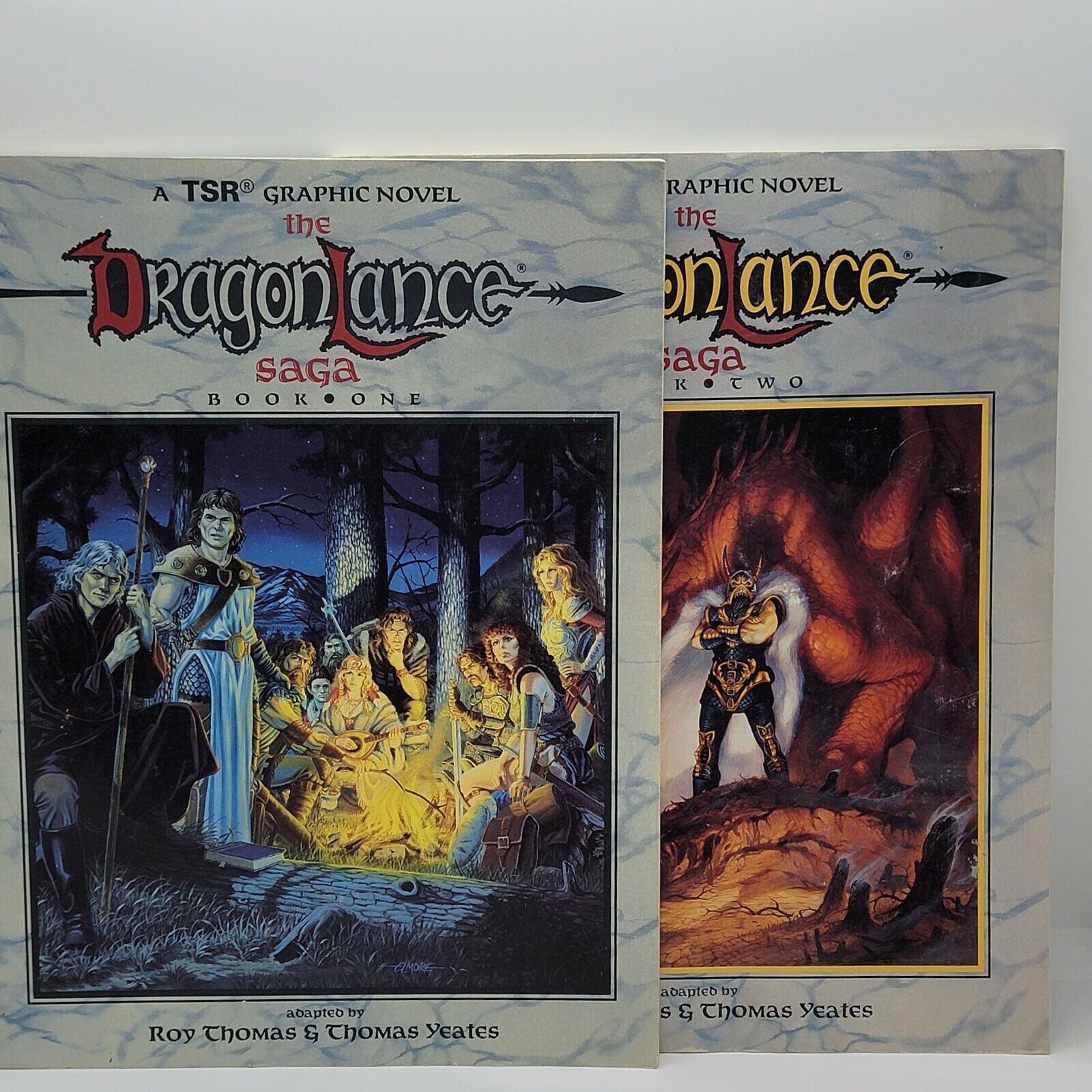 DragonLance Saga | Book One & Two  Dungeons & Dragons TSR Graphic Novel 1987 USA