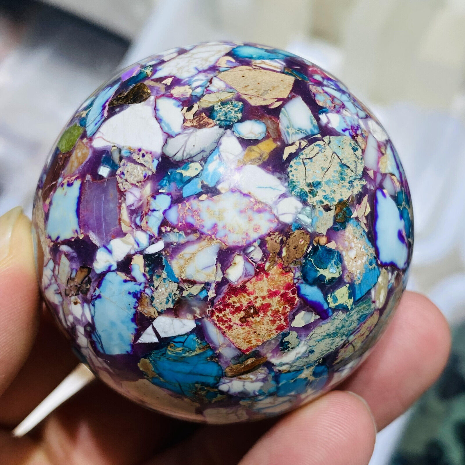 53mm Natural America pine Quartz Ball Crystal Sphere Healing Reiki collect 1pc