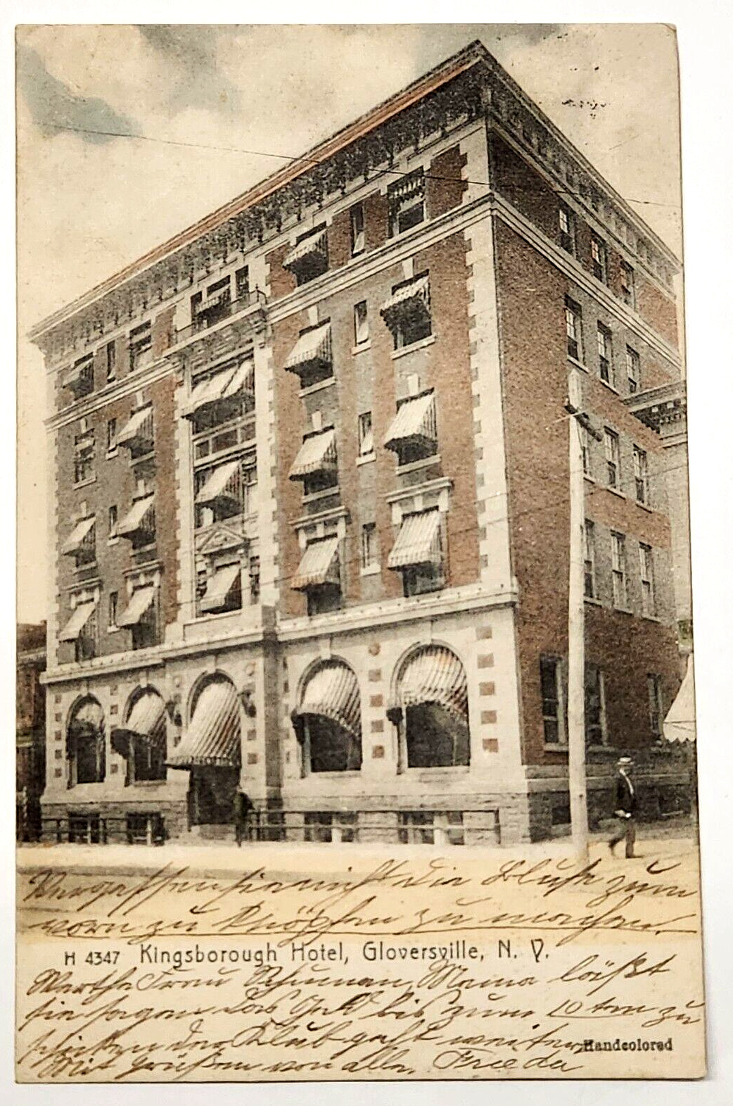 Kingsborough Hotel Gloversville N.Y. 1906 Undivided Back