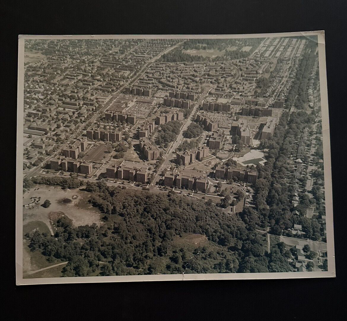 VINTAGE Photo Windsor Park Queens New York City NYC Aerial Sky View Photograph