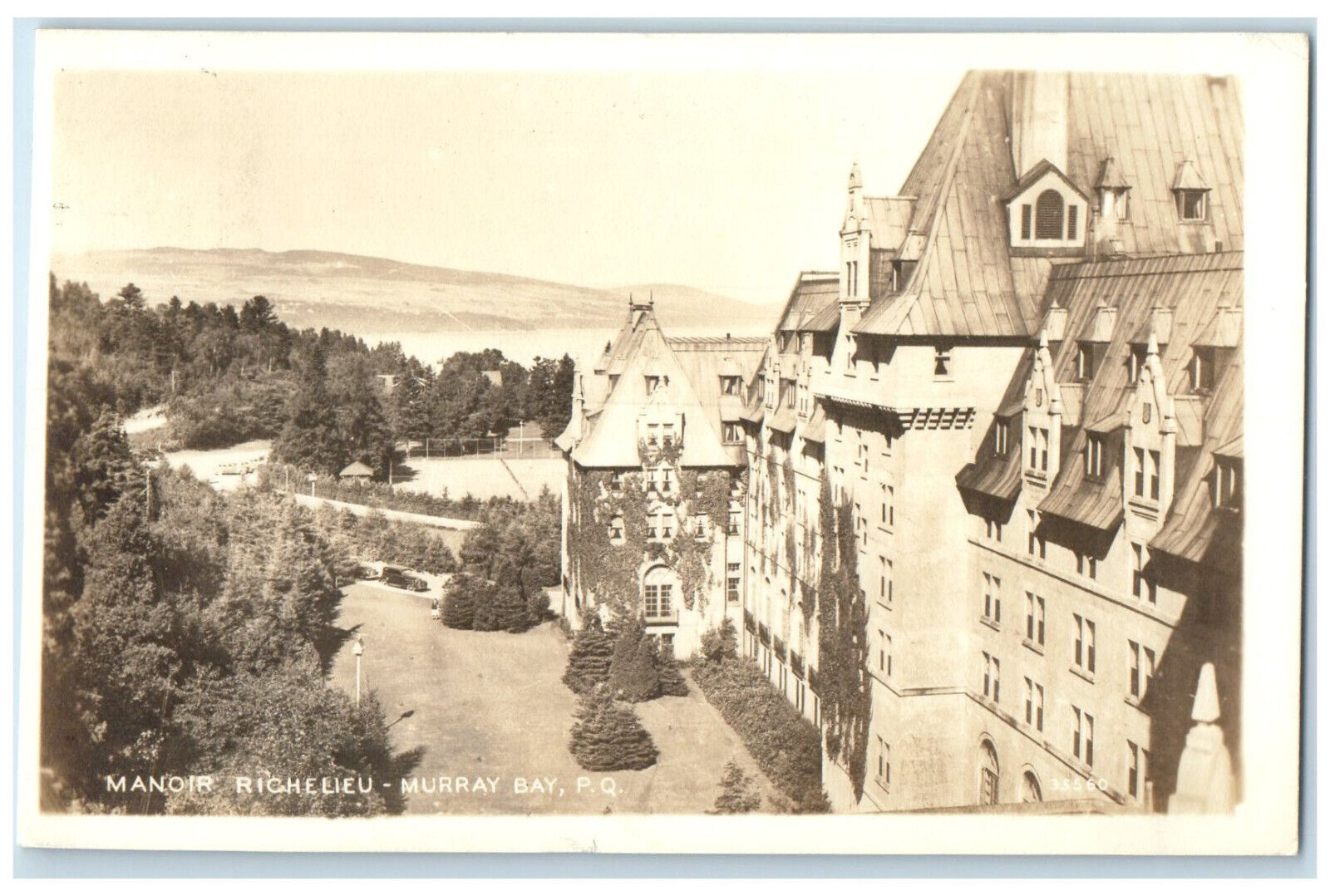 1947 Manoir Richelieu Murray Bay Quebec Canada Vintage RPPC Photo Postcard