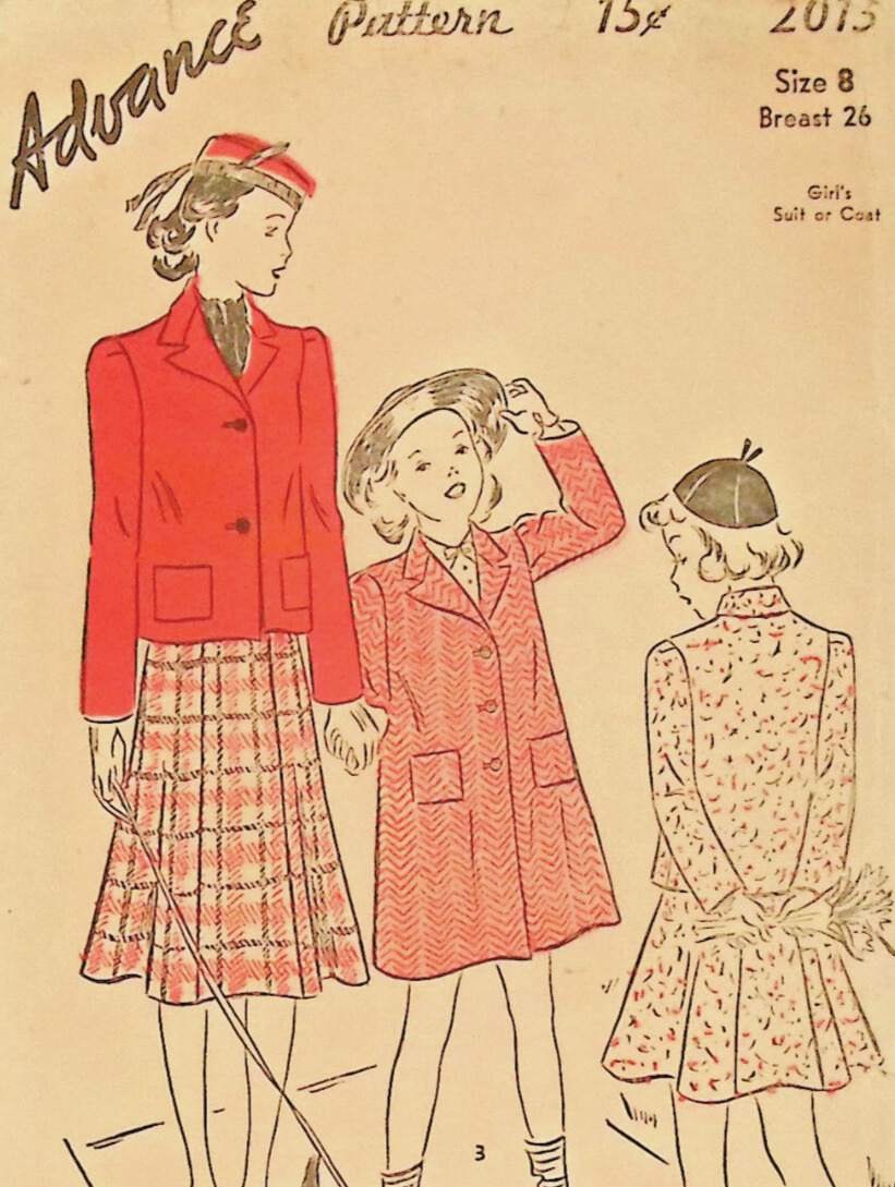 1930s Advance Vintage Sewing Pattern 2013 Little Girls 6 Gore Skirt Darling