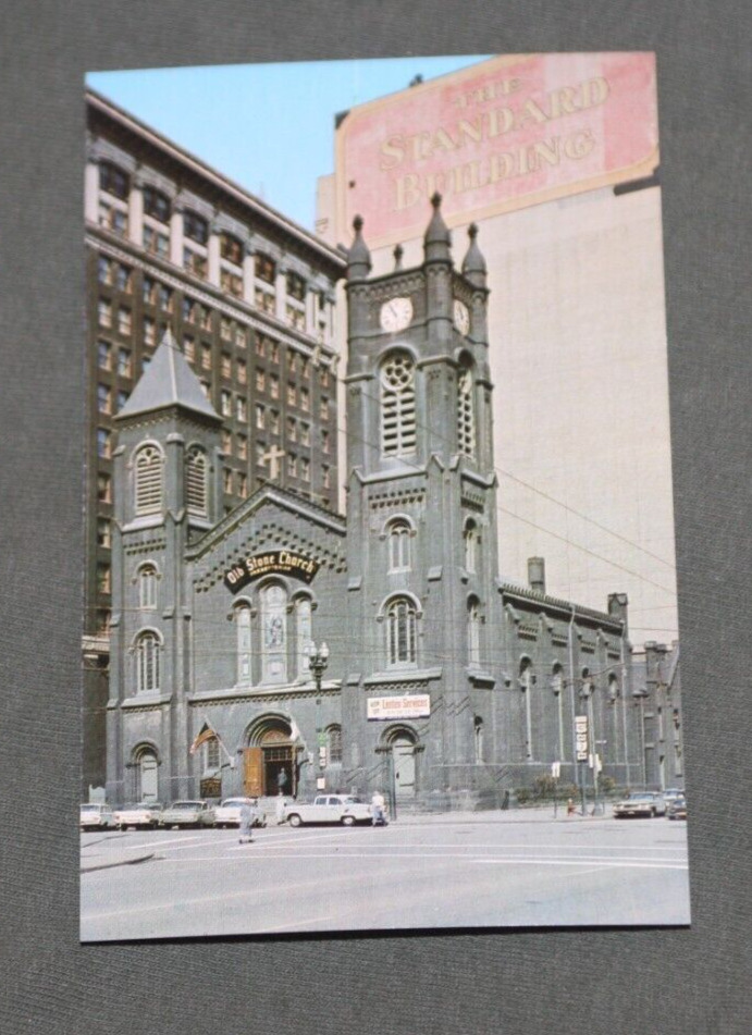Vintage Postcard: The Old Stone Church on Public Square, Cleveland Ohio