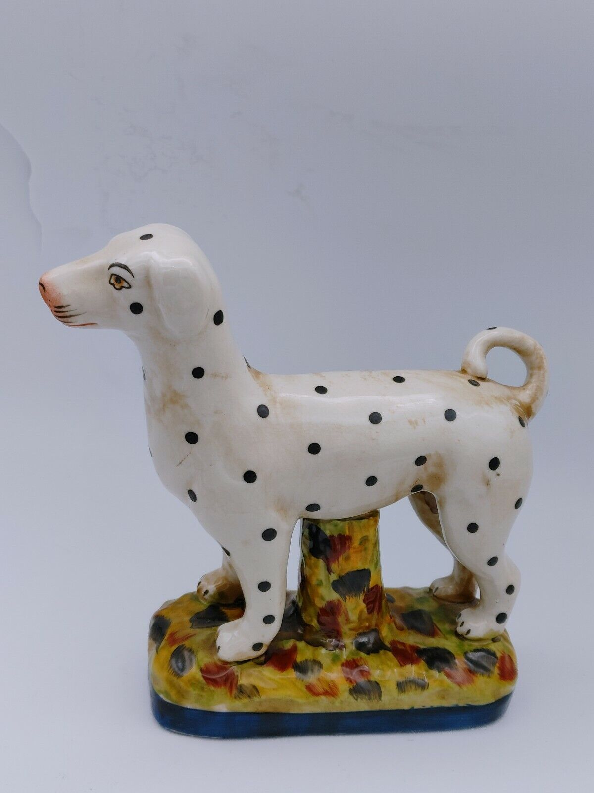 Antique English Staffordshire Dalmatian Dog 19th Century