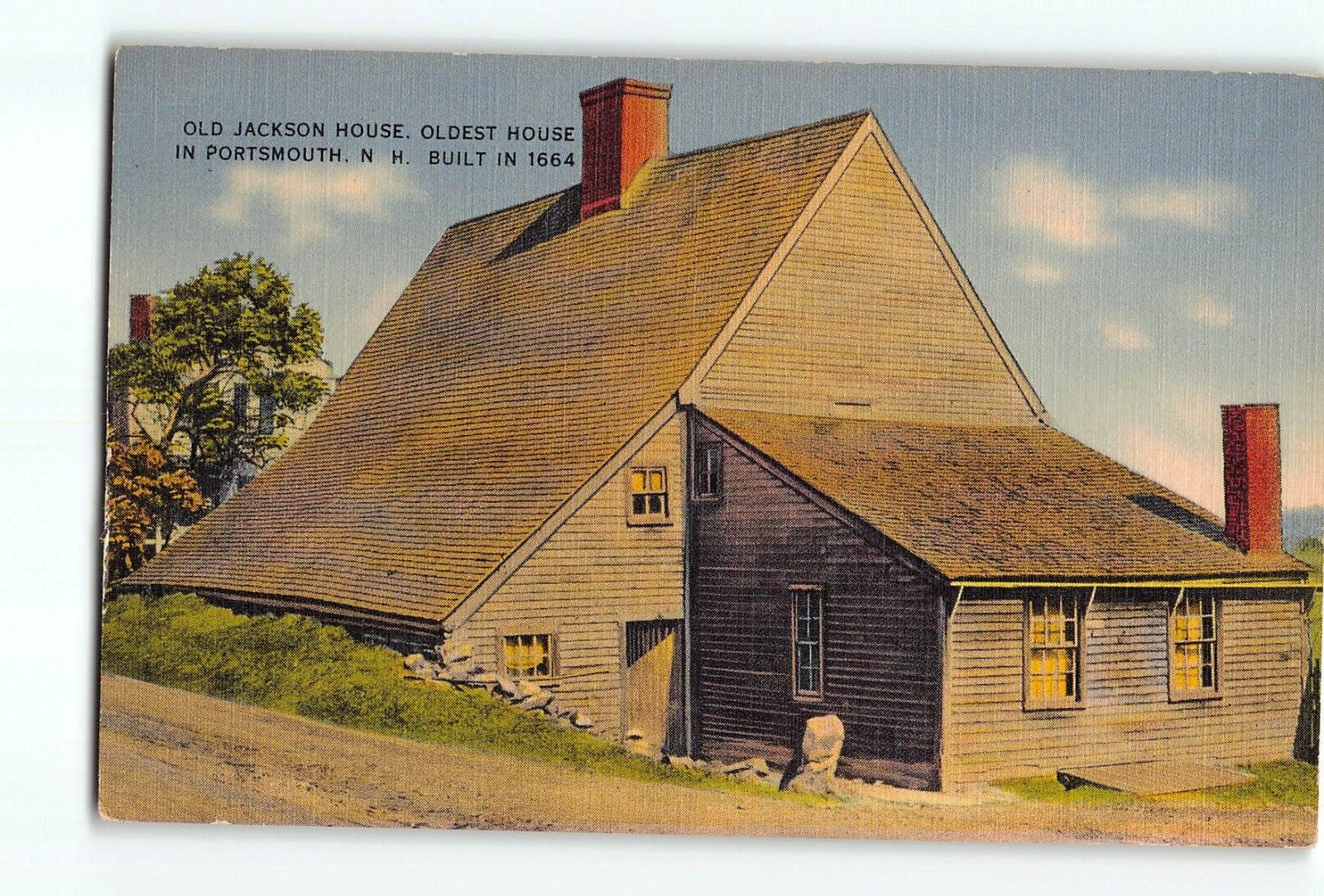 Old Vintage Postcard Richard Jackson House Portsmouth NH