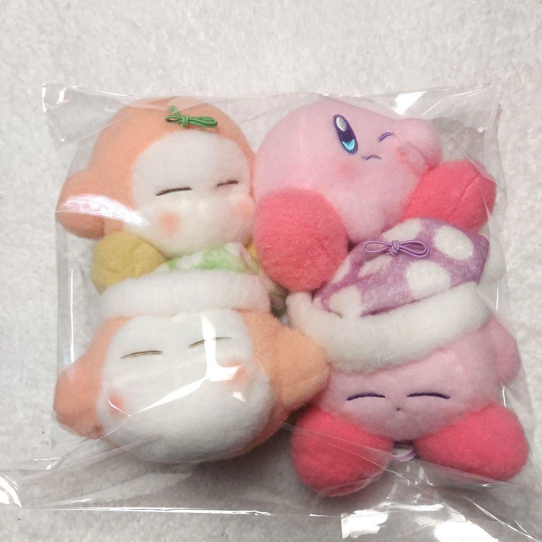 NEW Kirby the Star Wool Felt Style Sleeping Mini Plush Toy Set of 4 Japan F/S