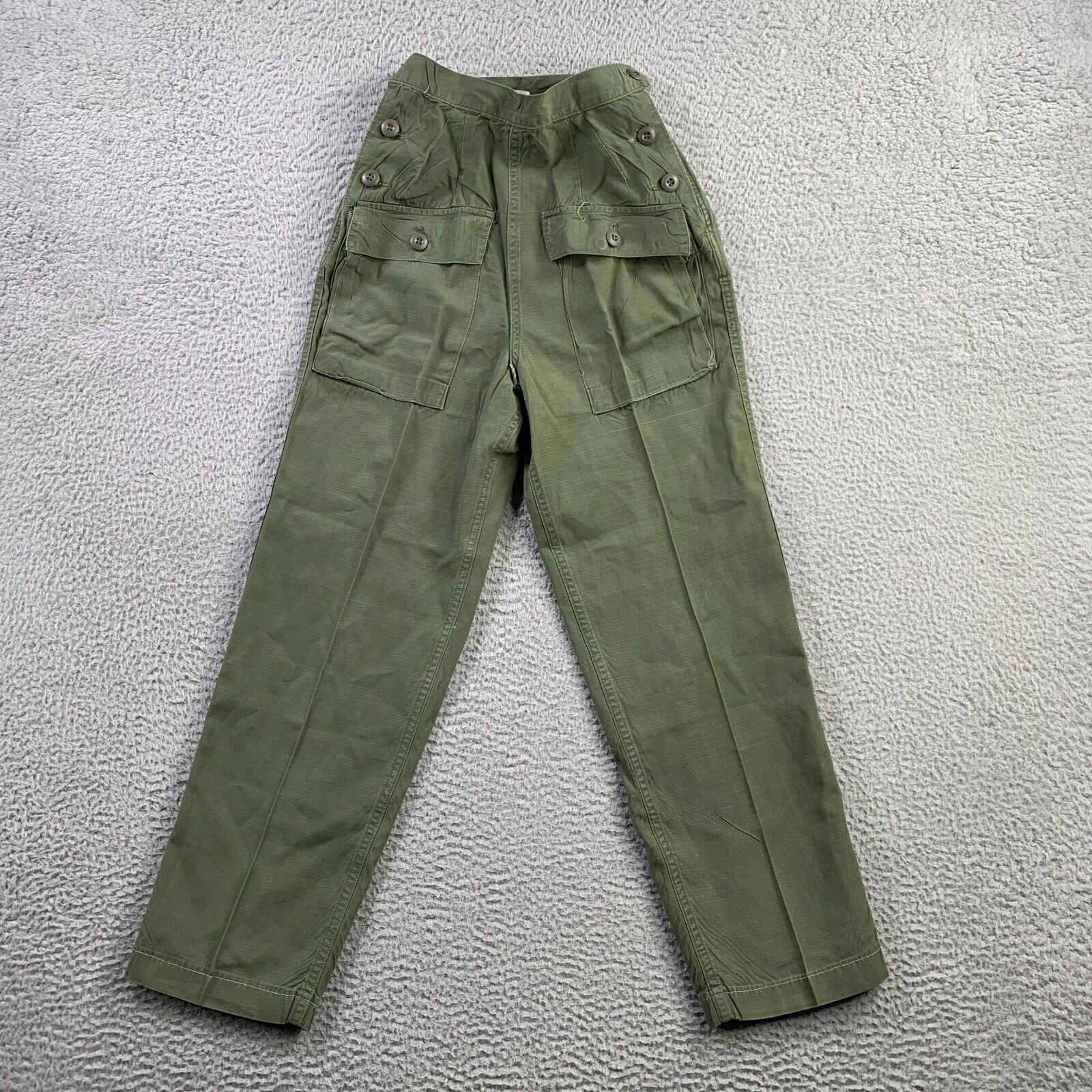 Vintage Military Pants Womens 8 (Fits 22x24) OG 107 Slacks 60s Vietnam Era 1966