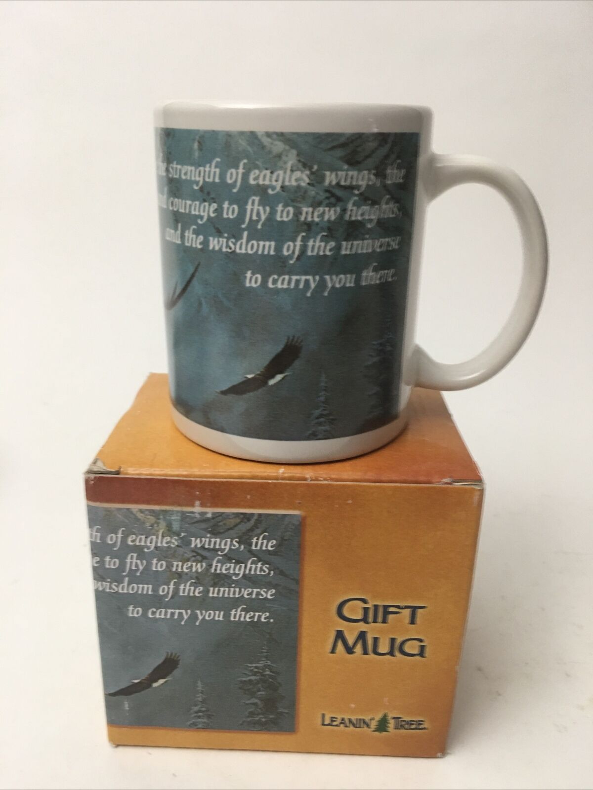 Vintage Leanin\' Tree Bald Eagle Coffee Mug 1981 New With Original Box