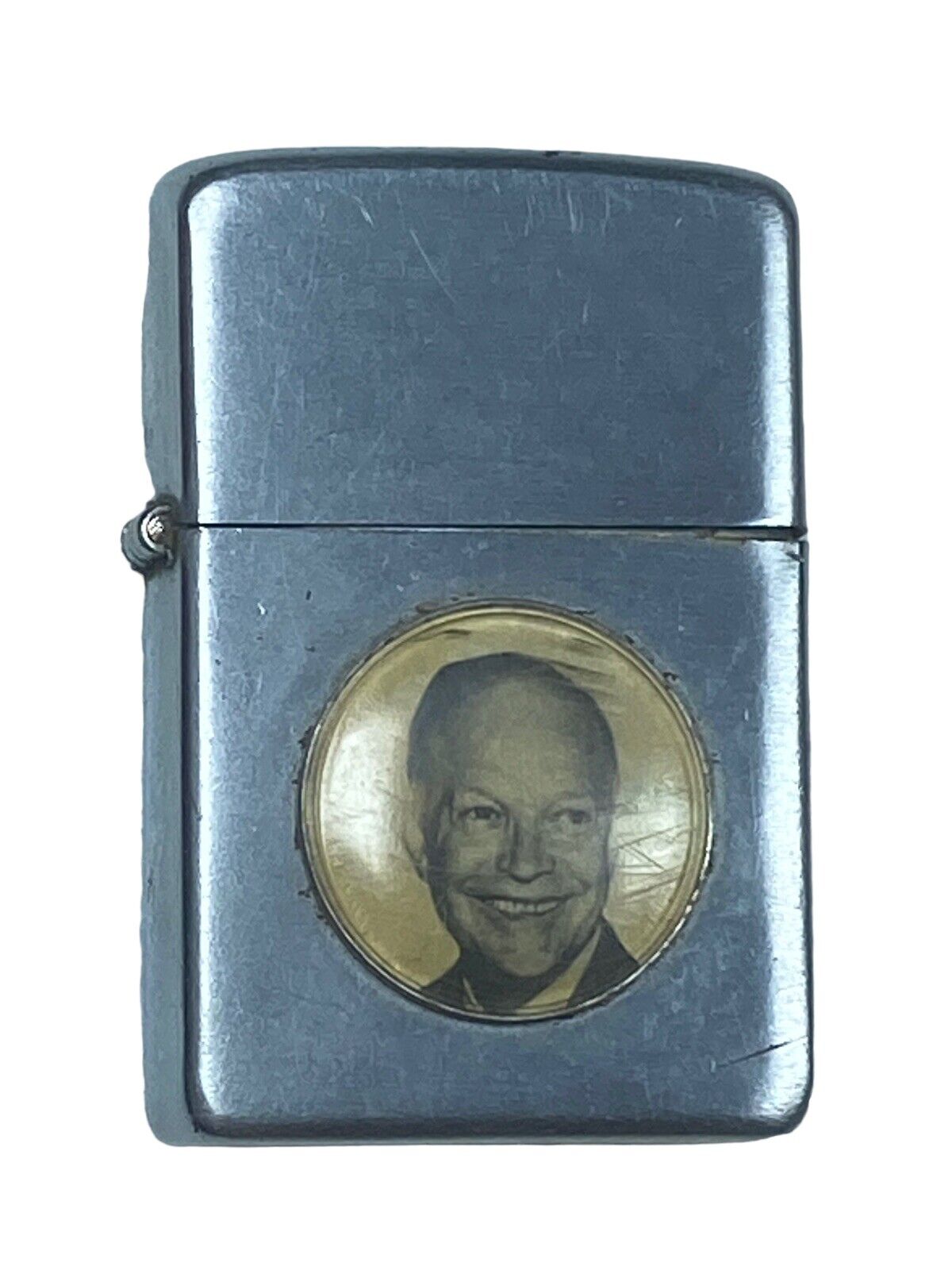 Zippo Lighter 1937-1950 PAT 2032695 Dwight d Eisenhower campaign picture vtg