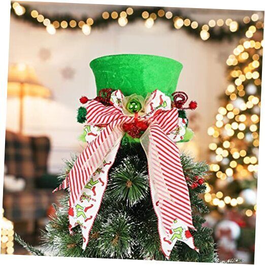  Grinch Christmas Tree Topper - Hand Made Tree Decoration, Grinch Tree Topper 