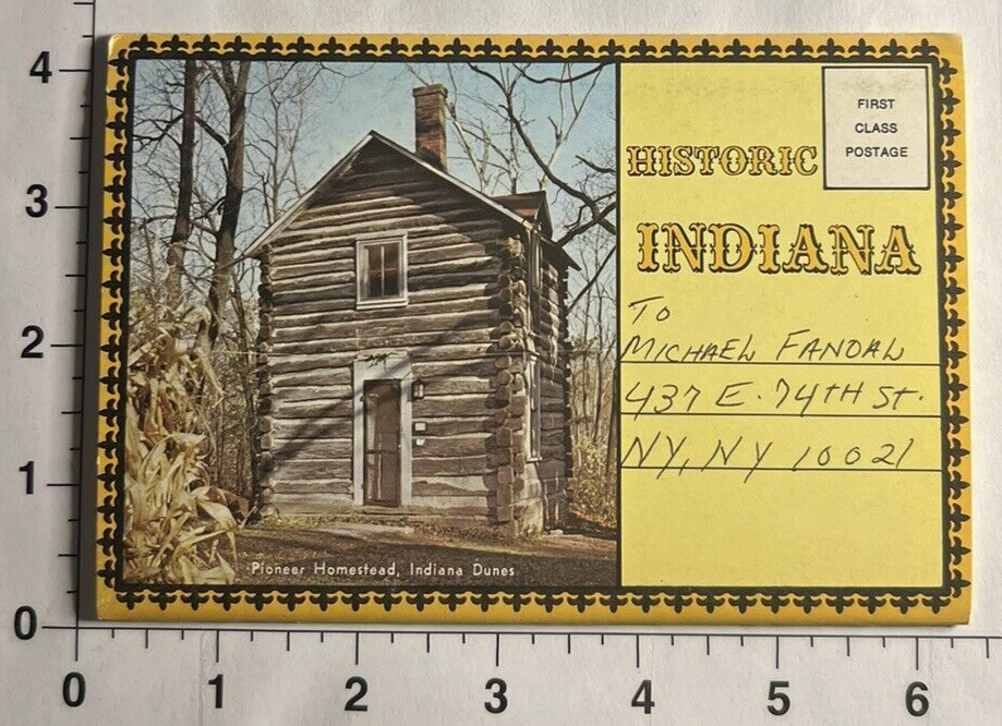Antique Views  Postcard Souvenir Folder Historic Indiana Vintage c1960