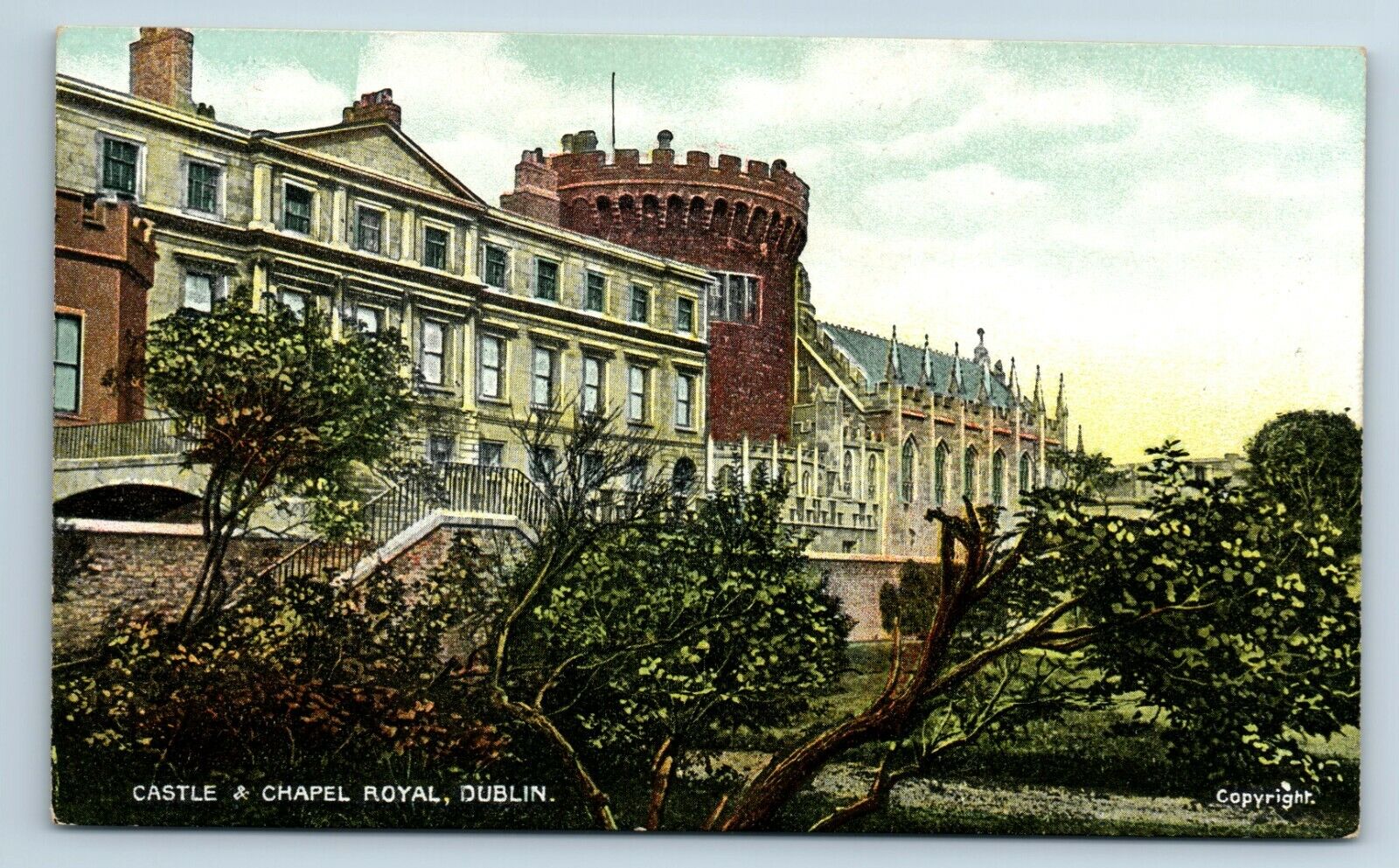 Postcard Castle & Chapel Royal, Dublin 1908 A186