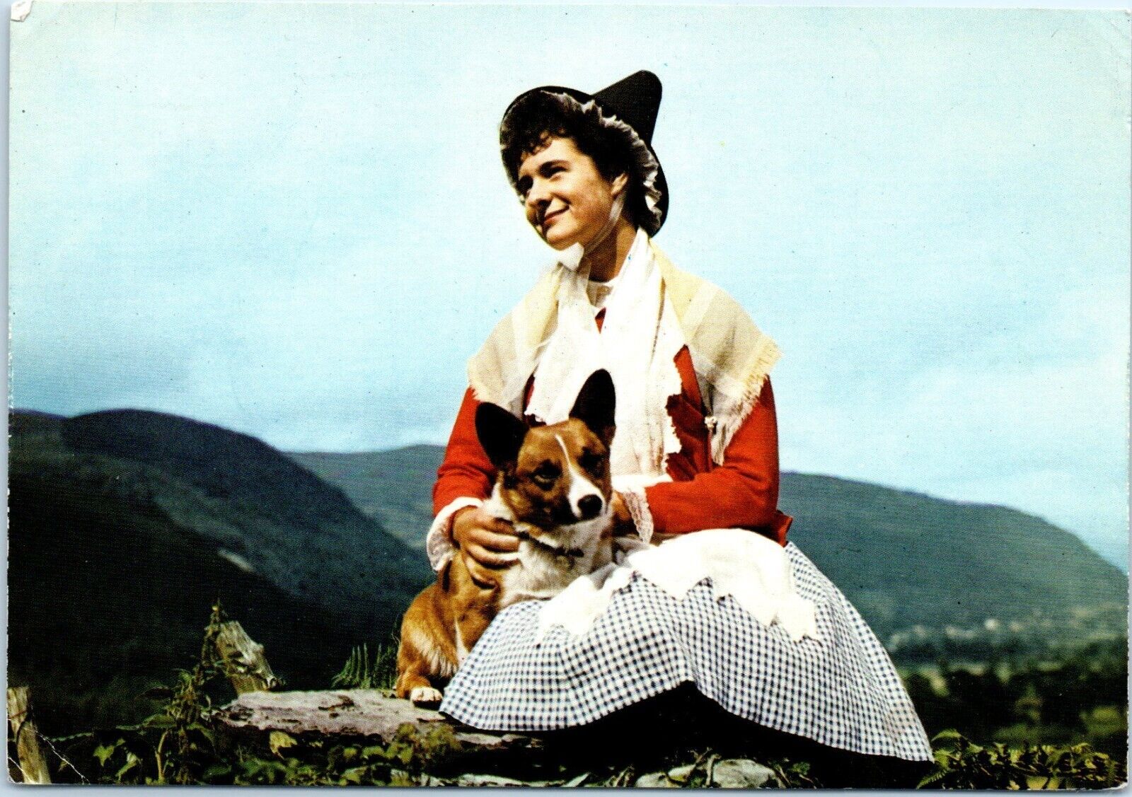 Greetings from Wales, Welsh National Costume Postcard Postmarked 1976