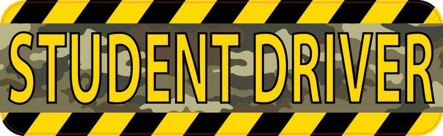 10x3 Camouflage Student Driver Bumper Magnet Magnetic Truck Signs Magnets Sign