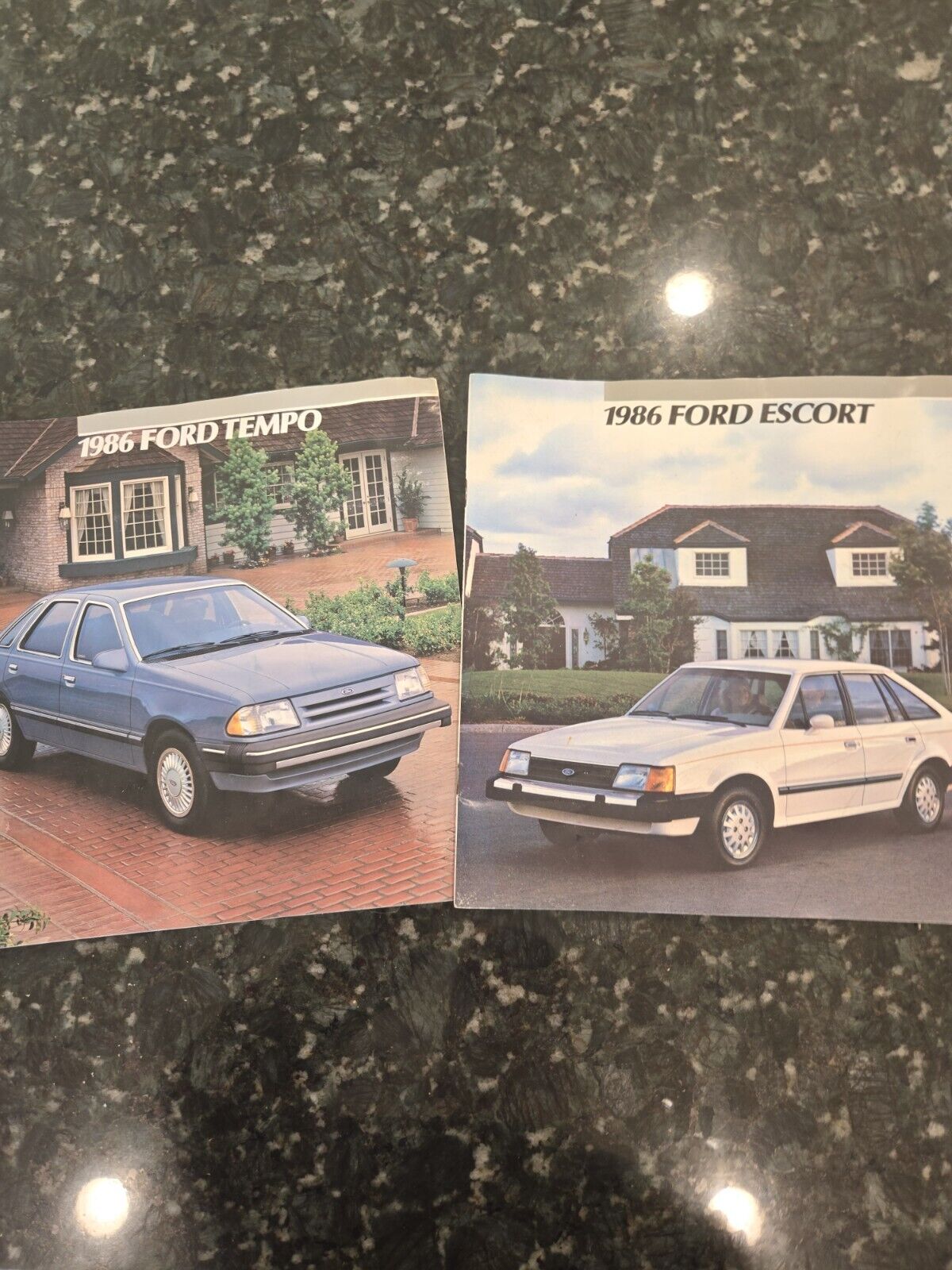 1986 Ford Brochure Lot Of 2 Escort Tempo Retro Cars Ad Marketing