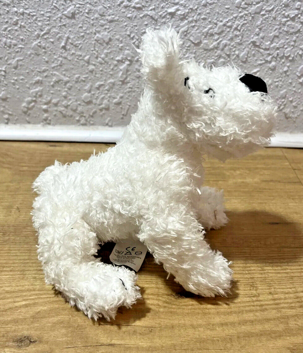 TinTin Snowy Dog​ Moulinsart Herge White 9” Plush Stuffed Animal Toy Authentic