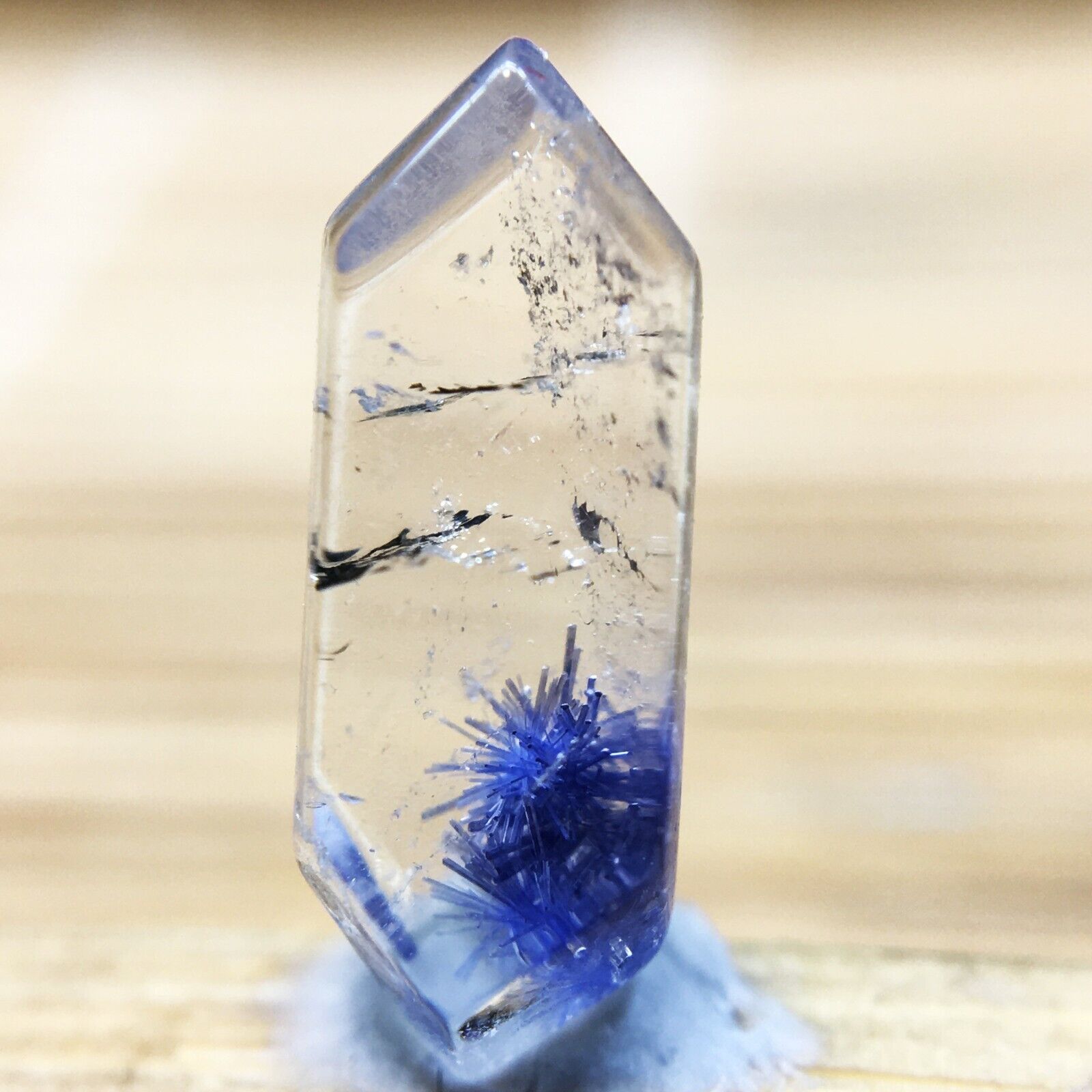 1.5Ct Very Rare NATURAL Beautiful Blue Dumortierite Quartz Crystal Specimen