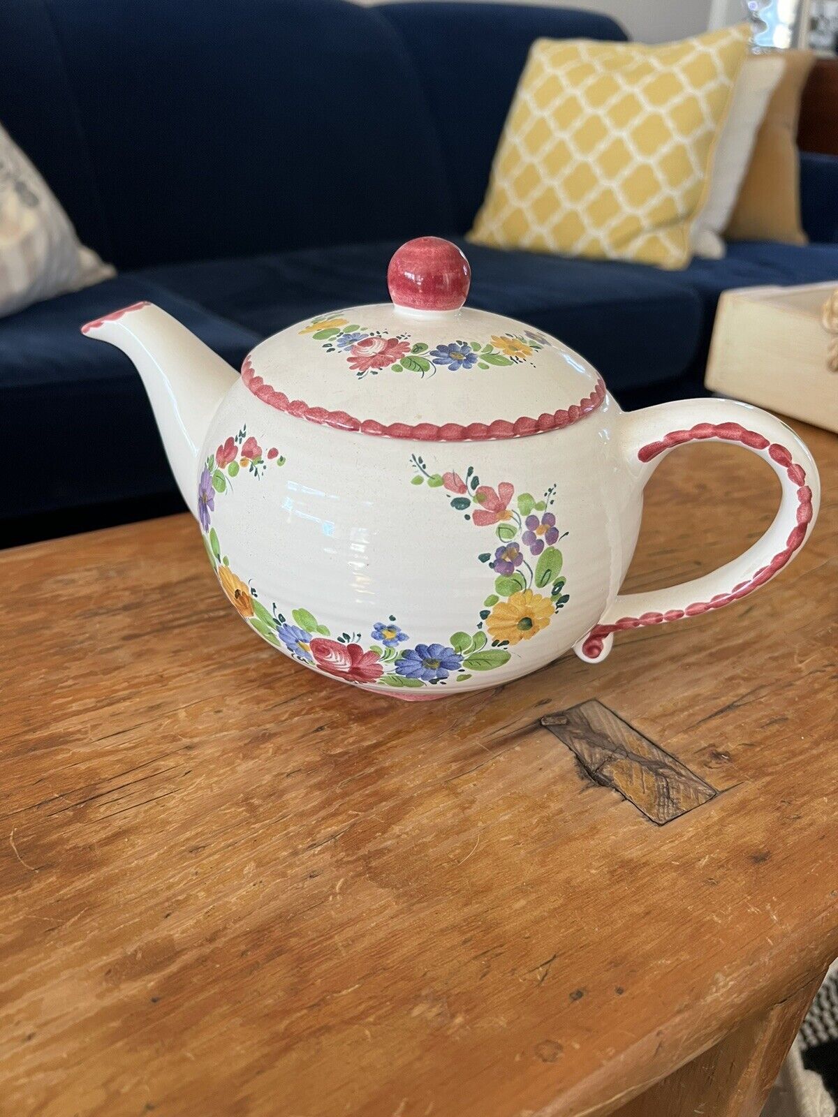 Gmundner Keramik Teapot- Austrian Ceramic Multi floral Beautiful Design