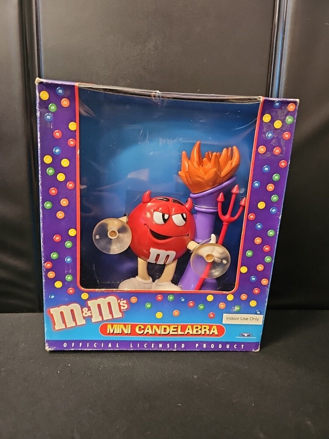 1999 Trendmasters M&M\'s Halloween Mini Candelabra RED M&M New In Box 