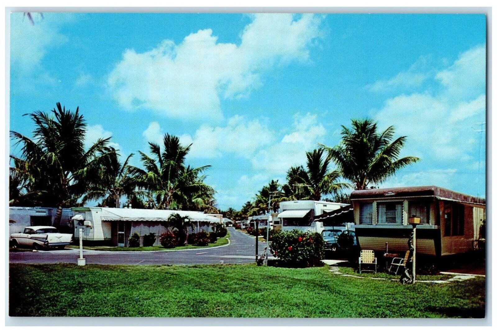c1960 Briny Breeze Trailer Park Delray Beach Florida FL Antique Vintage Postcard