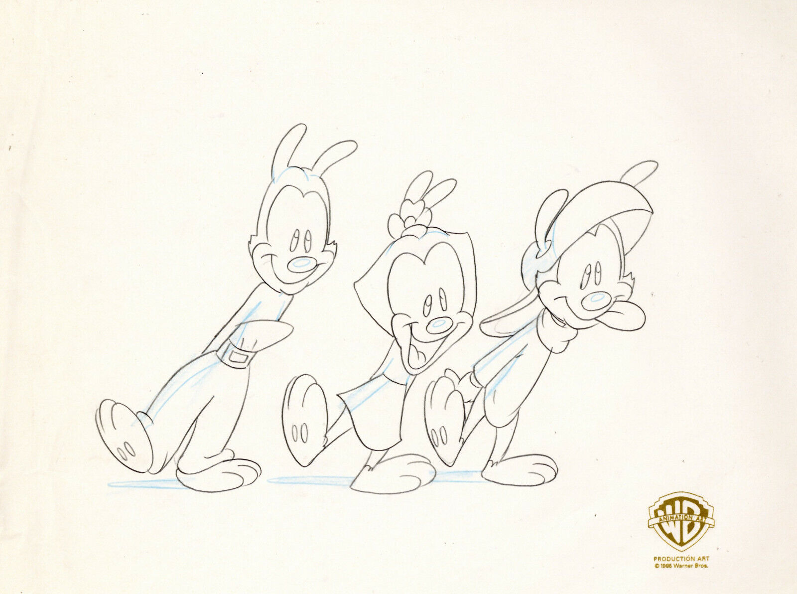 Animaniacs-Yakko, Wakko, Dot-Original Production Drawing-Baloney and Kids 