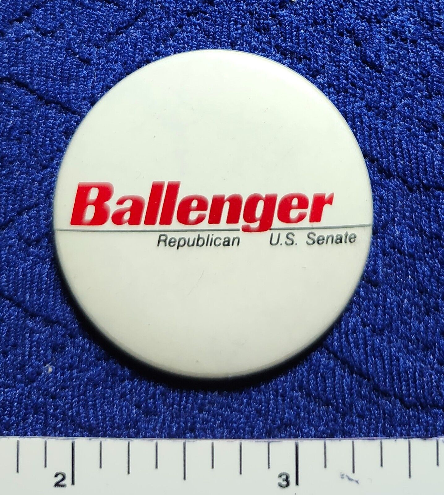 BILL BALLENGER MICHIGAN US SENATE GOP HOPEFUL POLITICAL CAMPAIGN PINBACK BUTTON