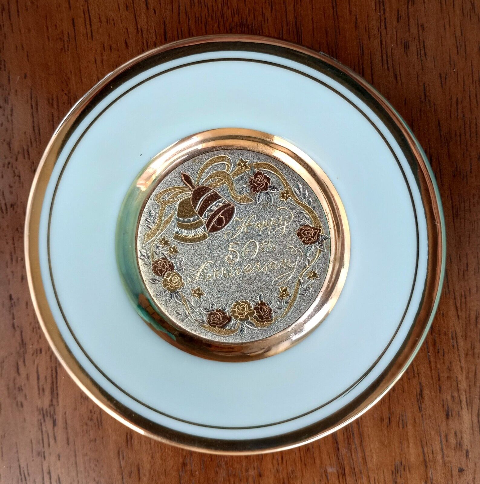 Plate Chokin Collection Dynasty Gallery 50th Anniversary Ceramic 24K Gold 4\