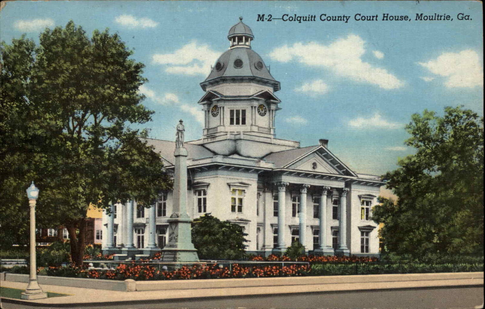 Moultrie Georgia GA Court House c1940s Postcard