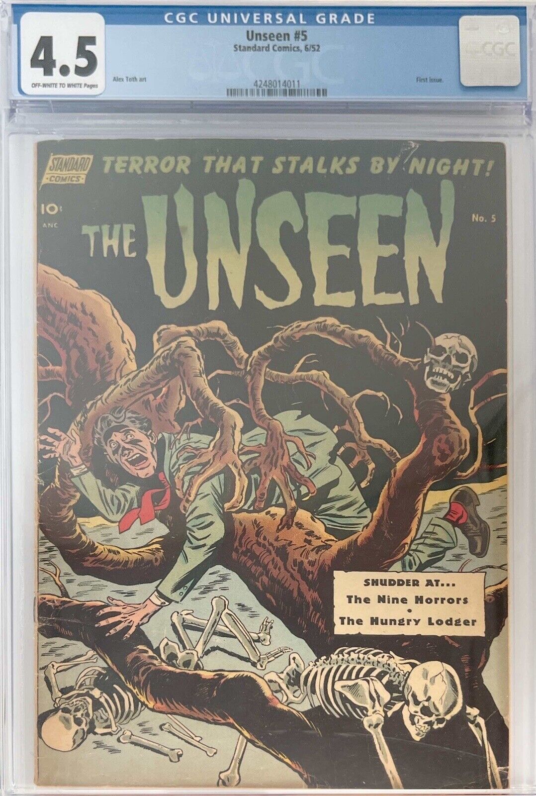 The Unseen 5 (VG+ 4.5) Standard Comics 1952 Golden Terror That Stalks by Night
