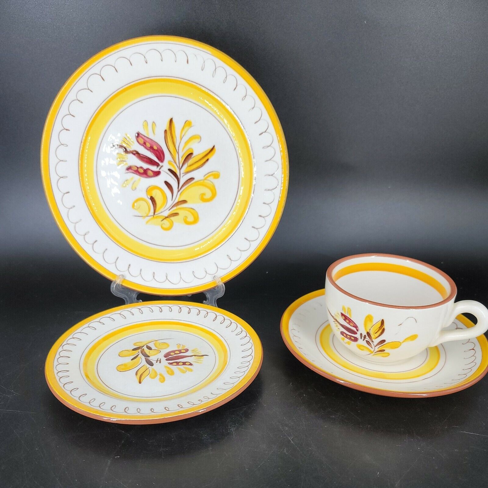 Vintage Stangl Pottery Provincial 4pc Tea Set Made In USA MINOR FLAWS, See pics
