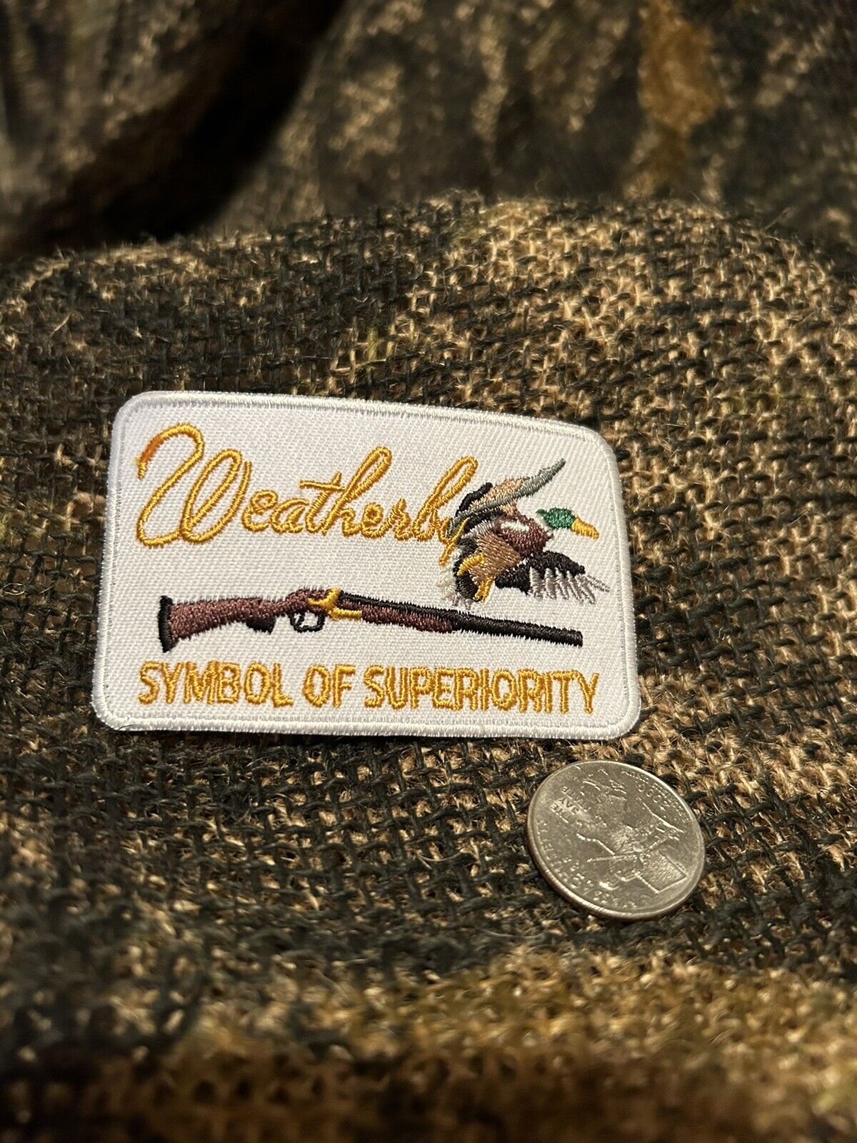 Weatherby Symbol of Superiority duck hunting Patch Vintage