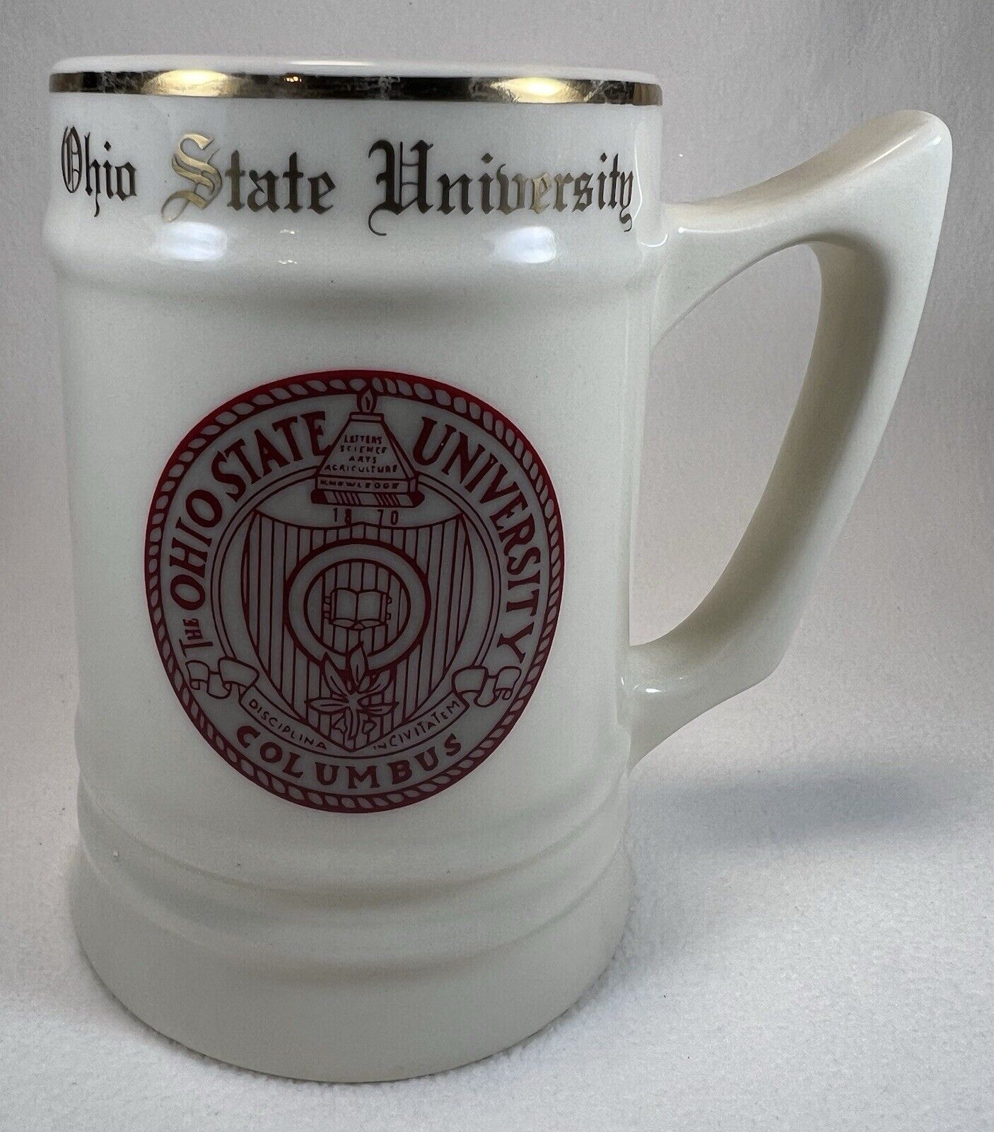 Vintage THE Ohio State University Columbus Beer Stein Mug WC Bunting Co 5.25”